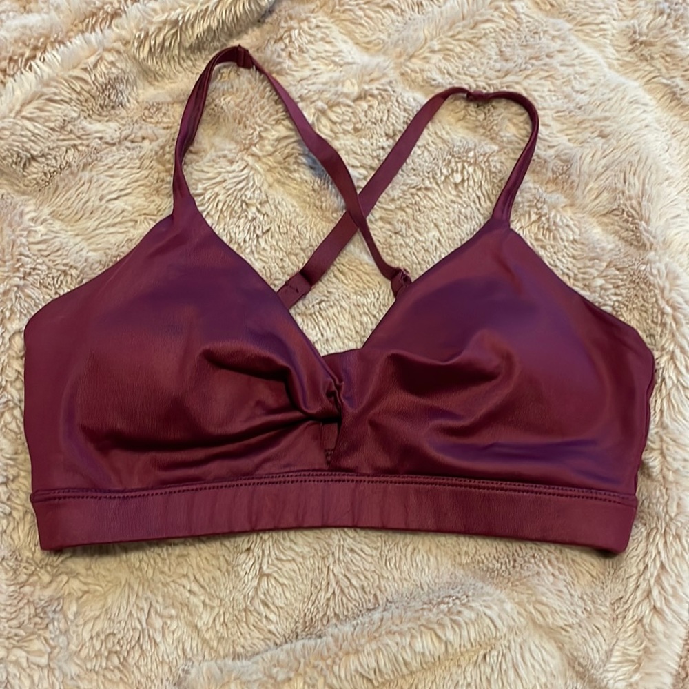 Forever 21 twist-front maroon sports bra